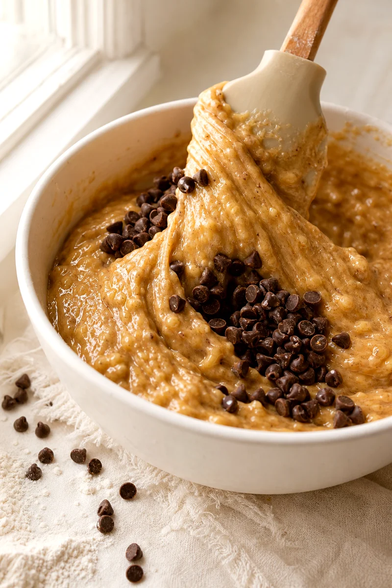 banana-muffin-batter-folding-chocolate-chips