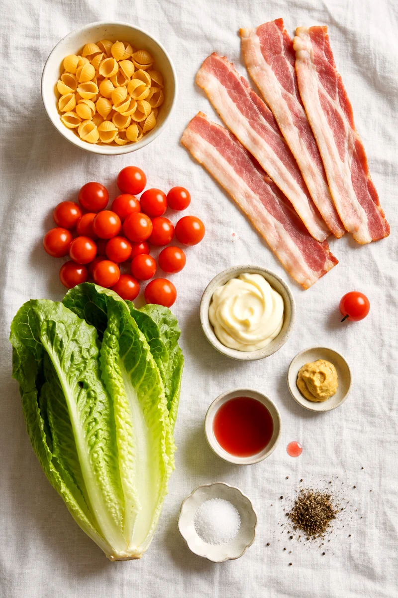 blt-pasta-salad-ingredients-flat-lay