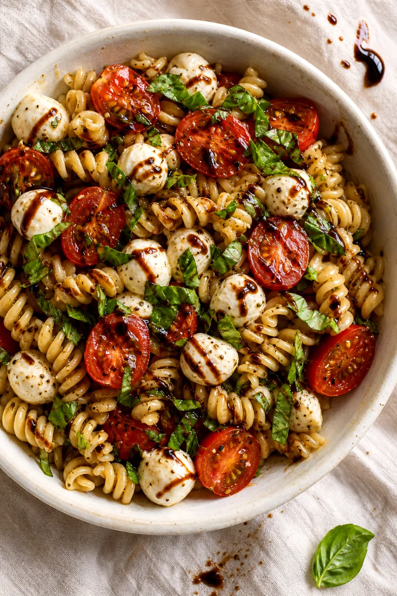 caprese-pasta-salad-closeup-overhead