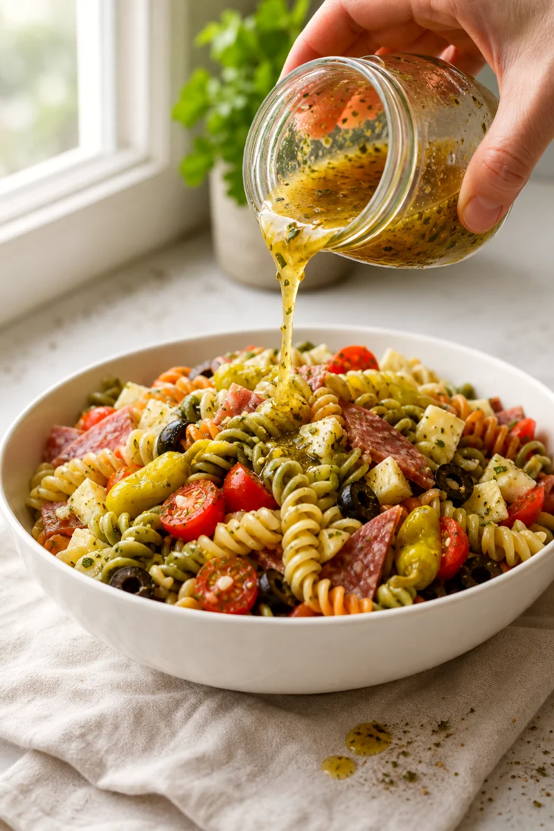 classic-italian-pasta-salad-tossing-vinaigrette