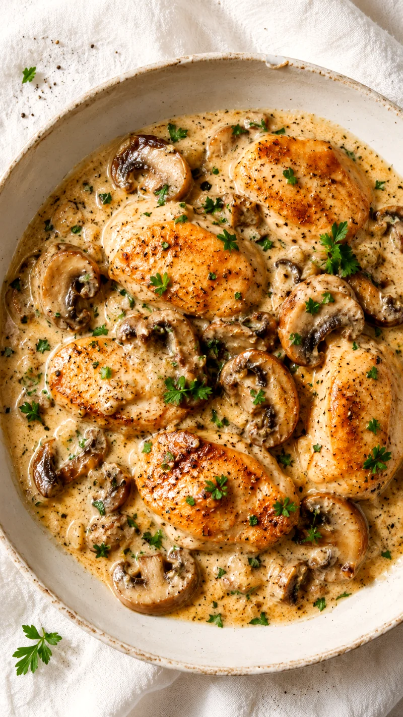 creamy-mushroom-chicken-closeup-food-shot