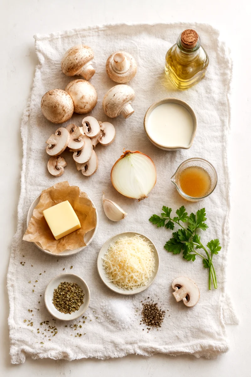 creamy-mushroom-sauce-ingredients