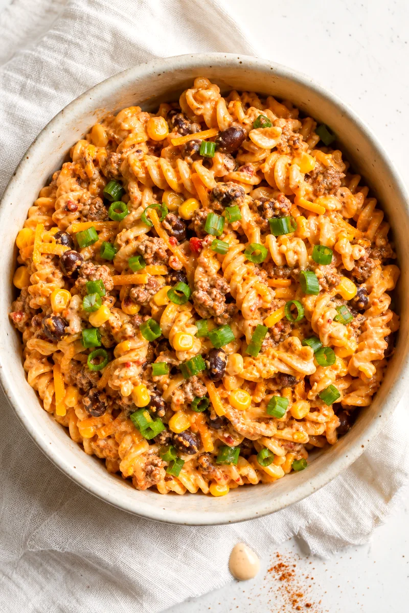 creamy-taco-pasta-salad-close-up
