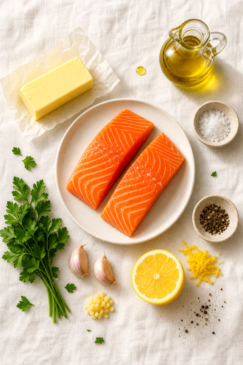 garlic-butter-salmon-ingredients