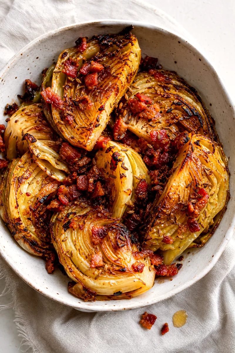 grilled-cabbage-wedges-bacon-close-up
