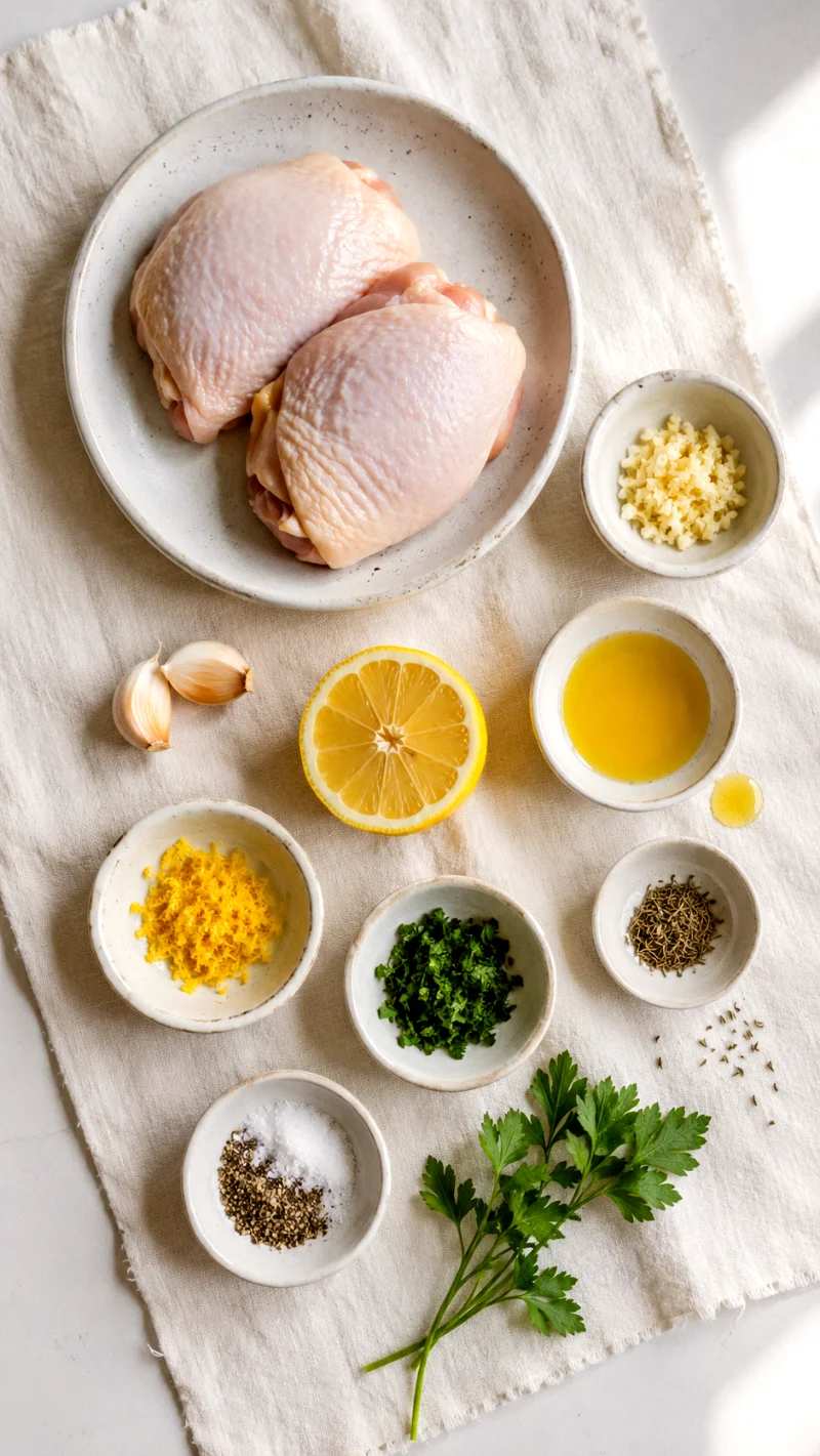 lemon-garlic-chicken-thighs-ingredients