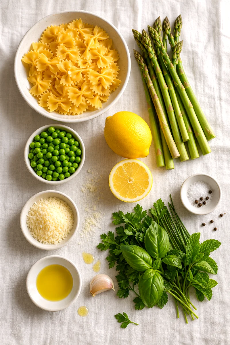 lemon-herb-spring-pasta-salad-ingredients