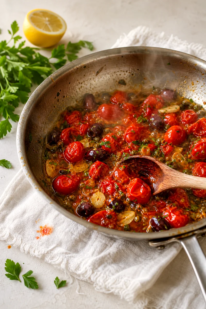 mediterranean-tuna-pasta-cooking-process