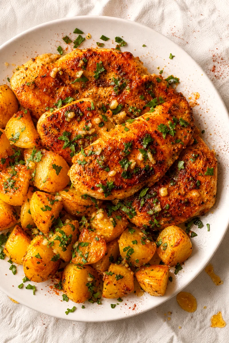 pan-fried-chicken-and-potatoes-food-shot