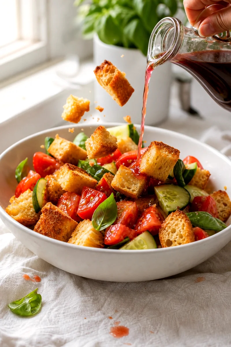 panzanella-salad-tossing-bread-vinaigrette