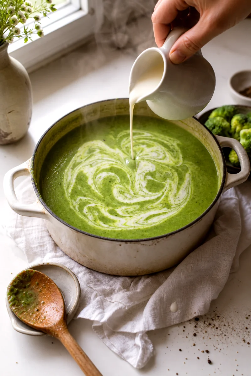 roasted-broccoli-soup-cooking-process