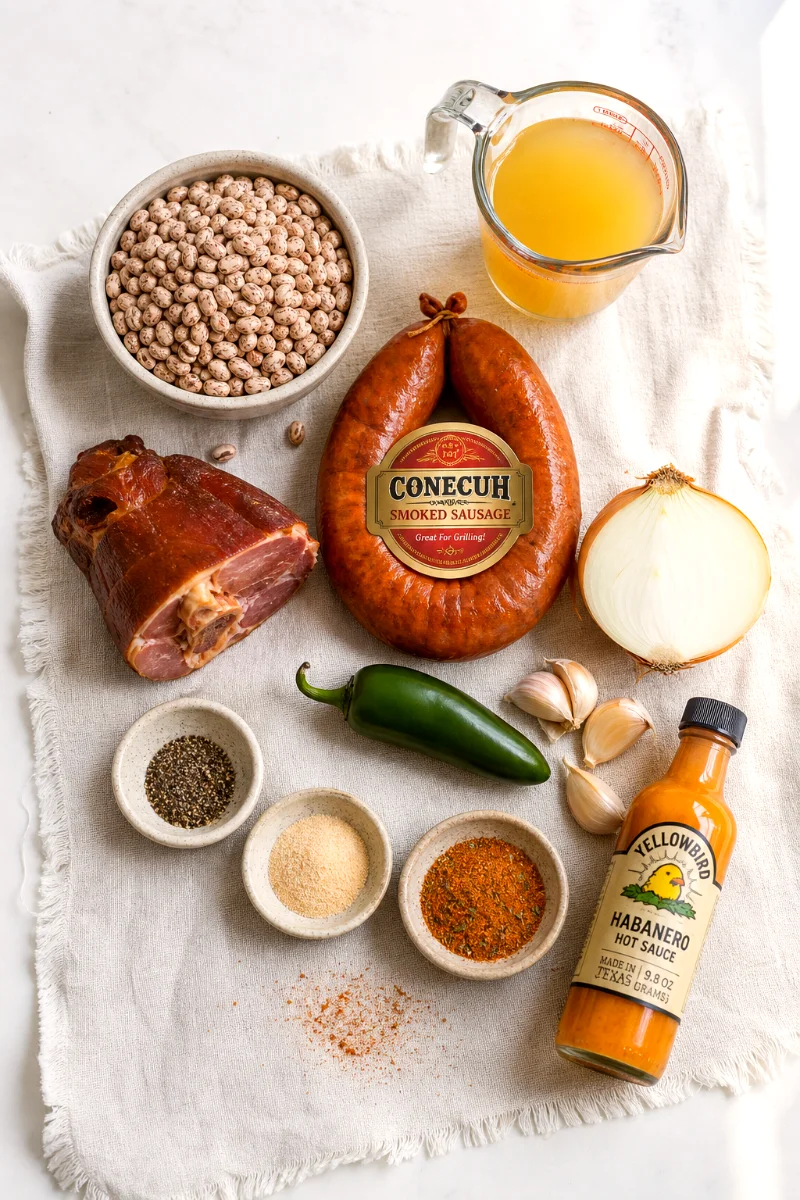 smoked-sausage-pinto-beans-ingredients
