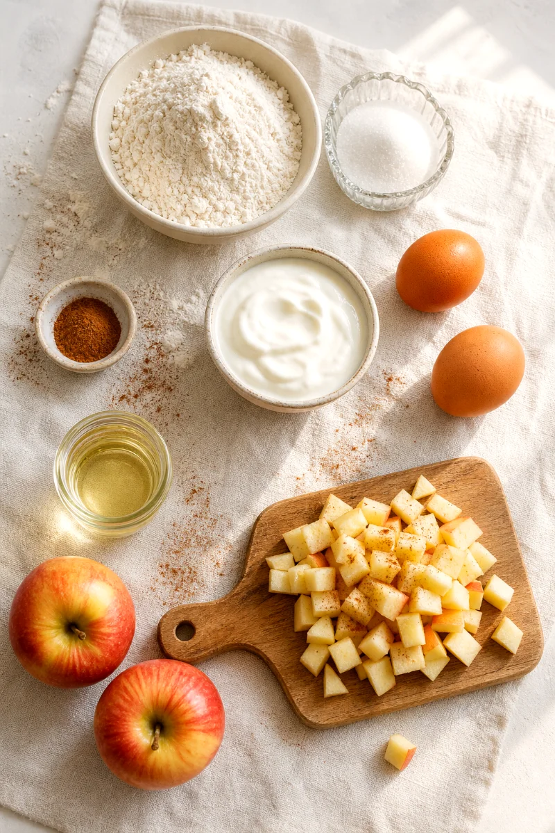 apple-cinnamon-greek-yogurt-muffins-ingredients
