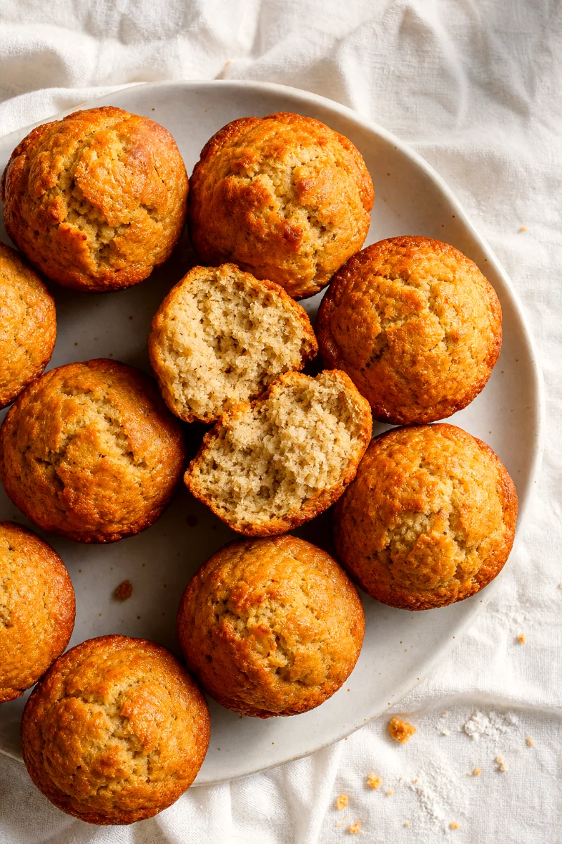 banana-greek-yogurt-muffins-top-down-close-up