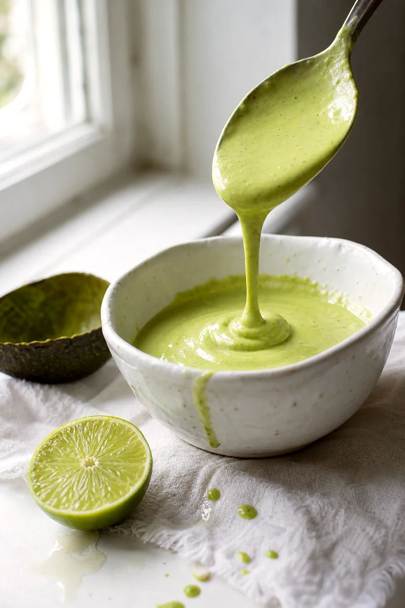 blending-creamy-avocado-ranch-dressing