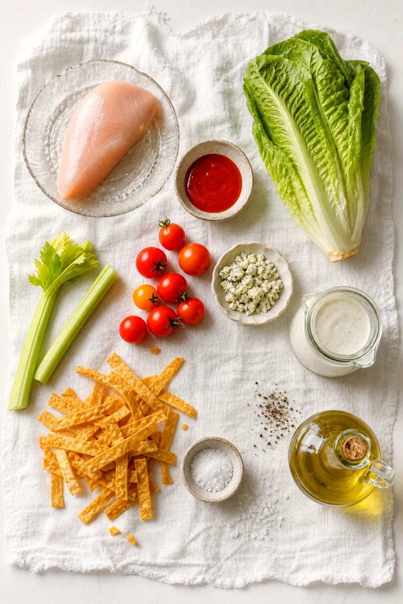 buffalo-chicken-taco-salad-ingredients