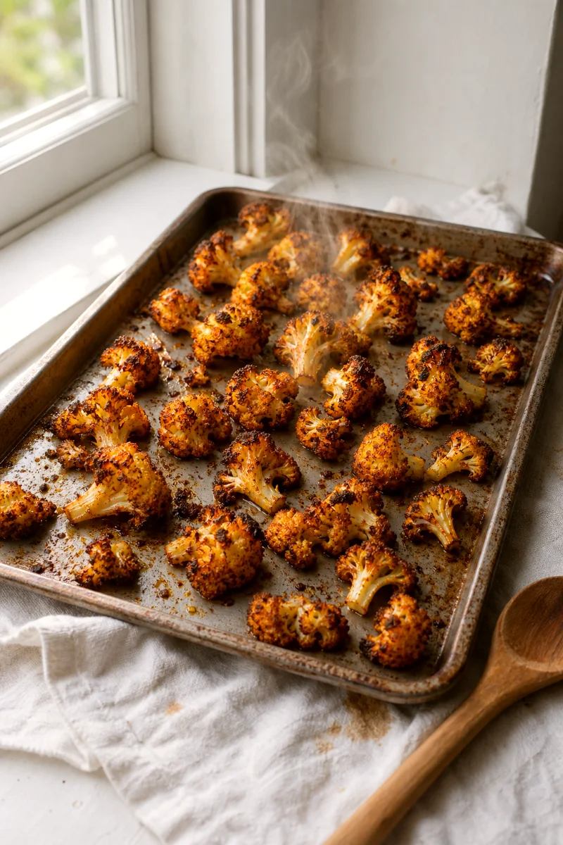 cauliflower-taco-salad-roasting-process