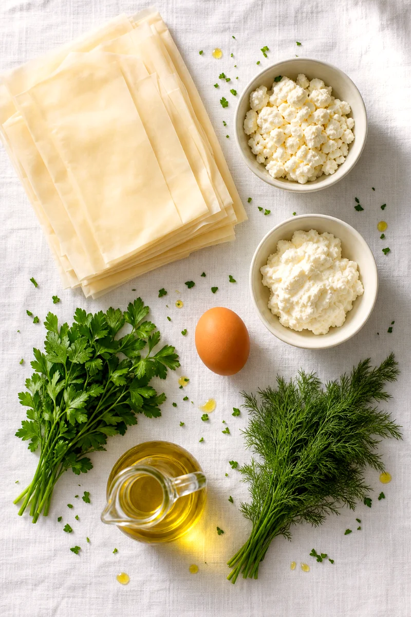 cheese-and-herb-boureki-ingredients