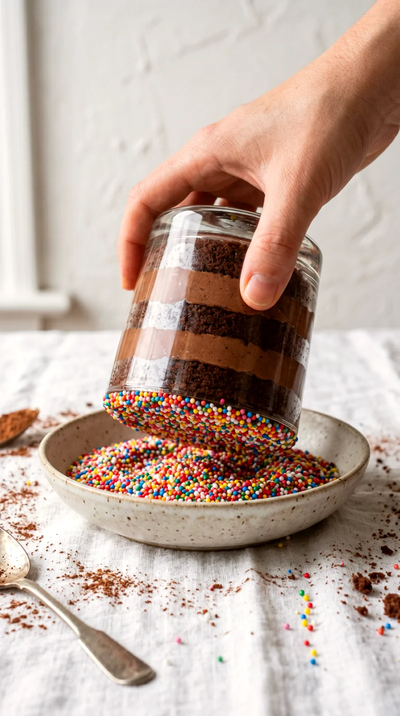 chocolate-dot-cake-process