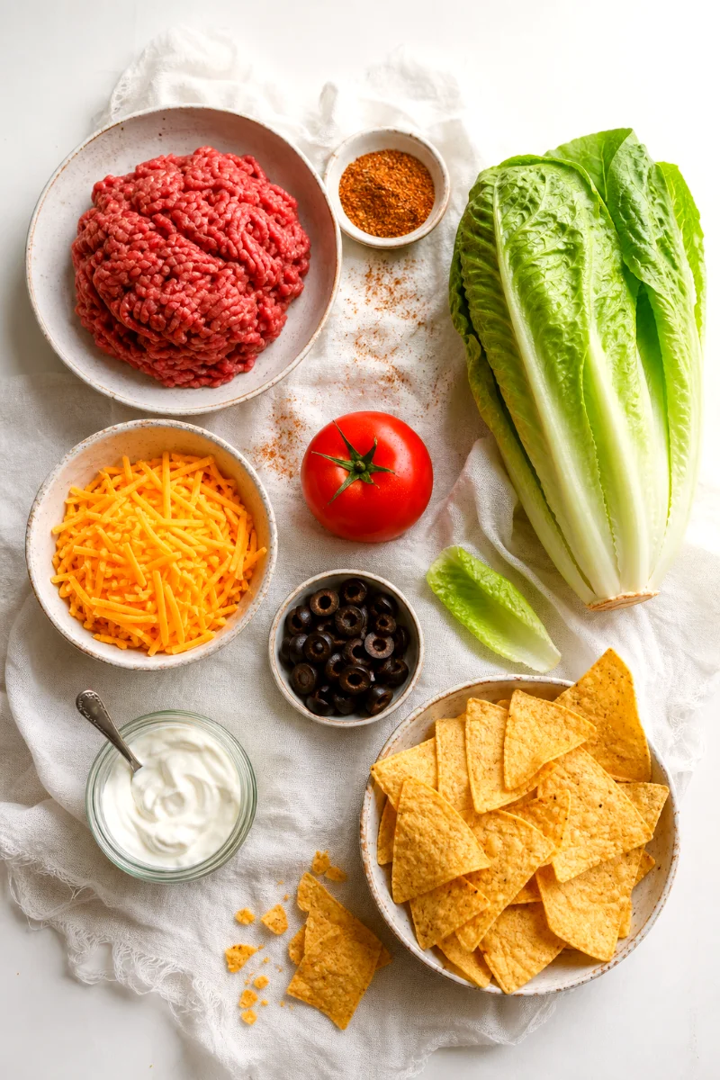 classic-beef-taco-salad-ingredients
