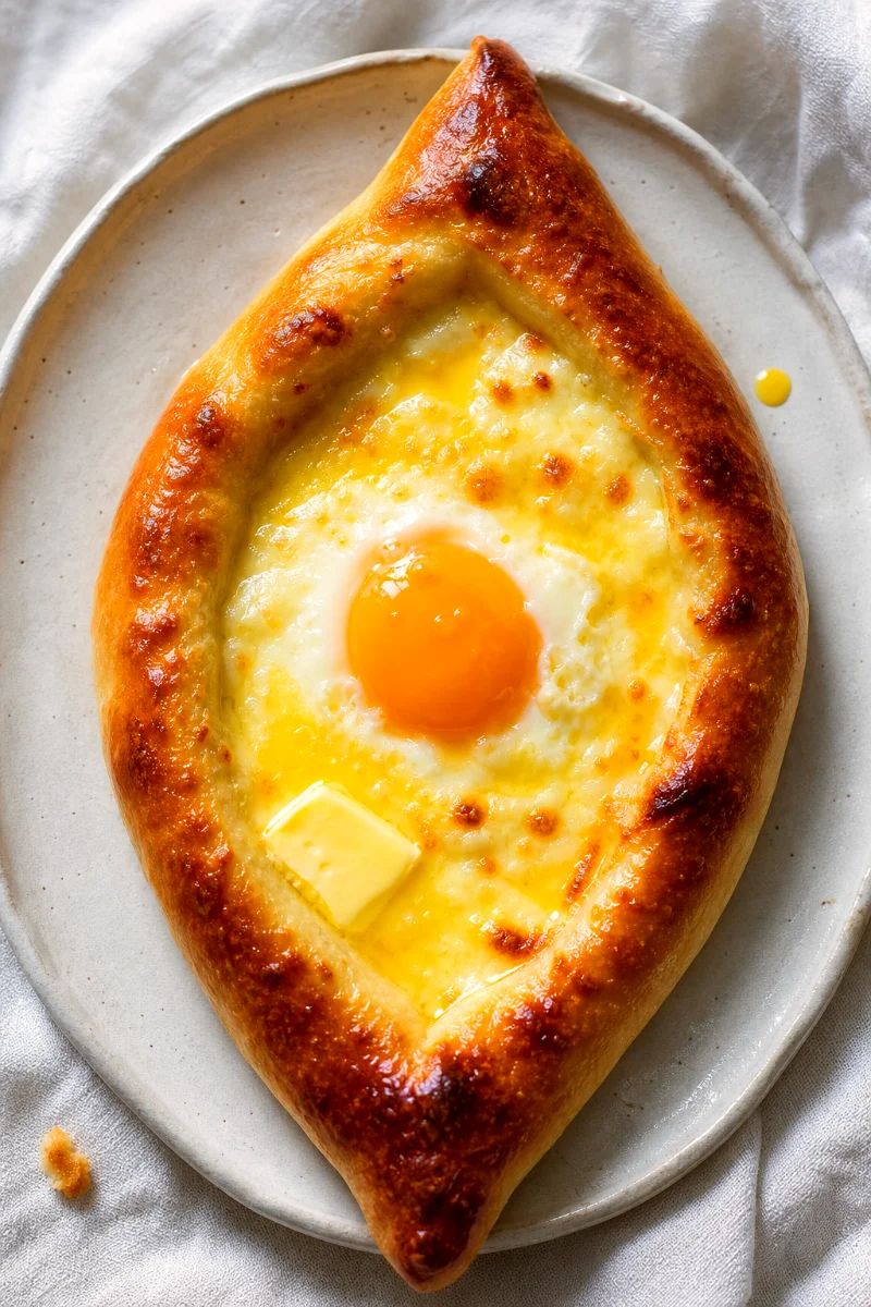 close-up-runny-egg-georgian-cheese-bread