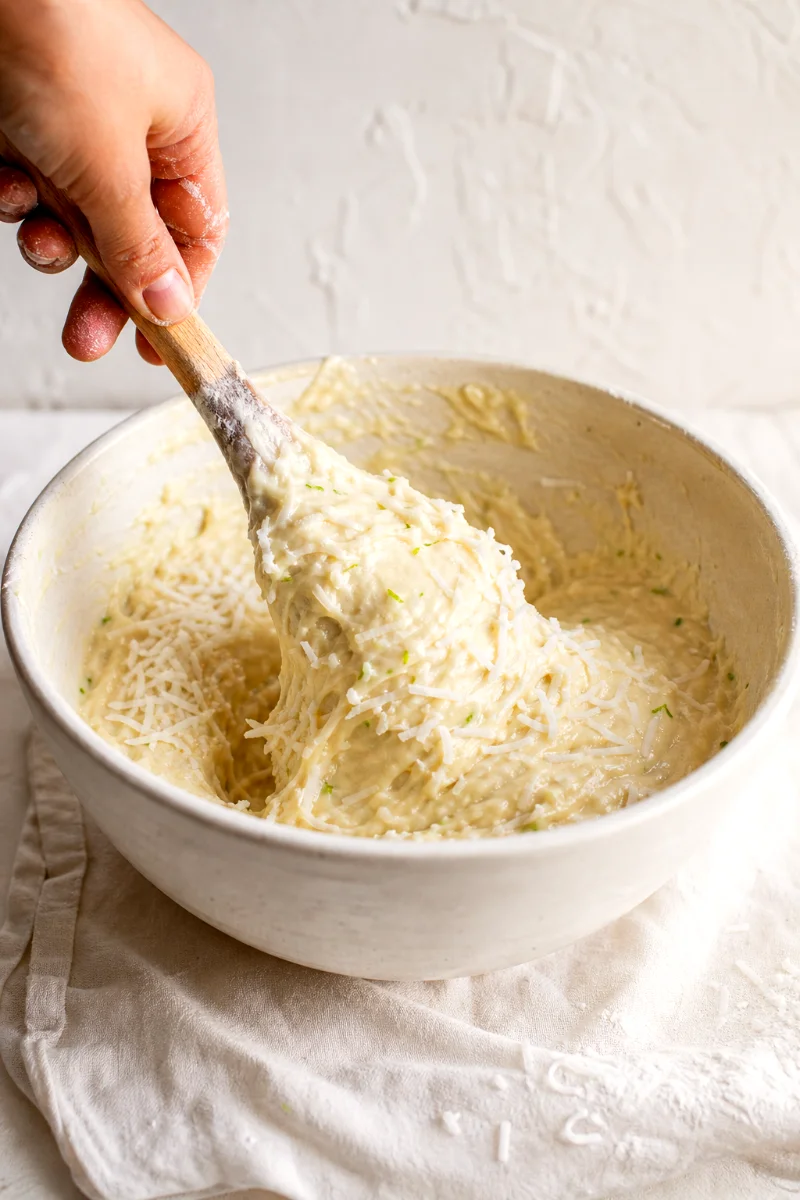 coconut-lime-greek-yogurt-muffins-folding-coconut