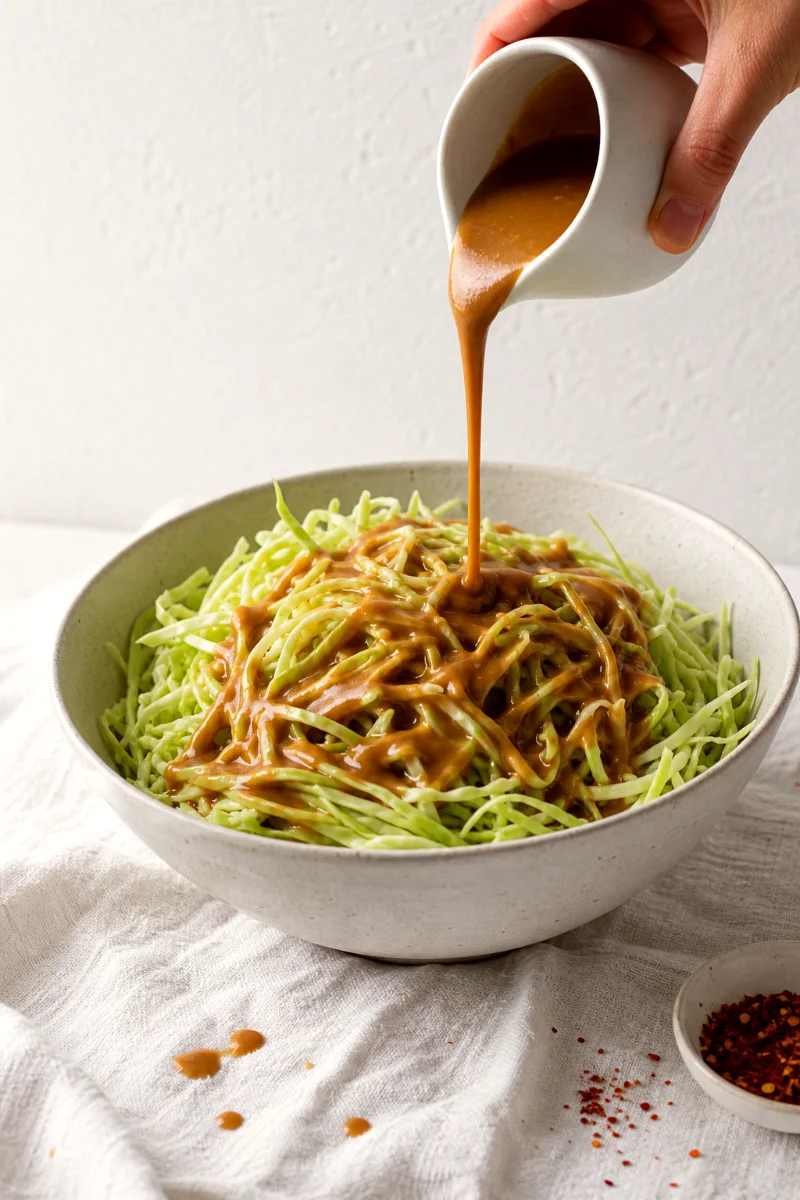 cold-cabbage-noodle-salad-peanut-sauce-pour
