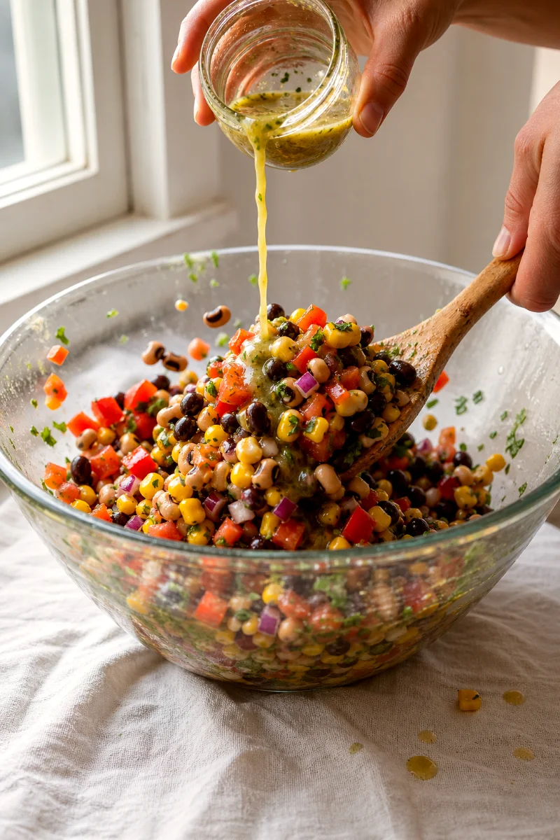 cowboy-caviar-taco-salad-tossing-step