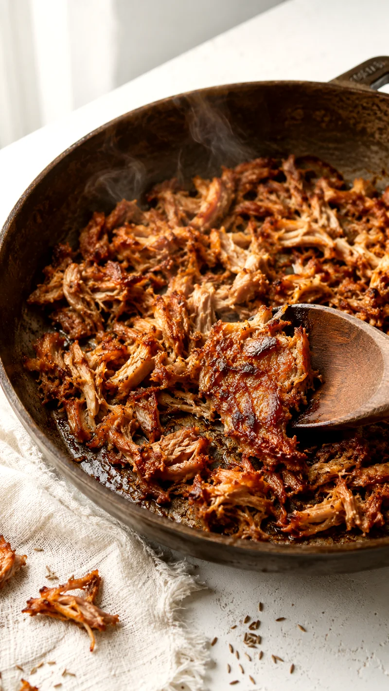 crisping-pork-carnitas-in-skillet