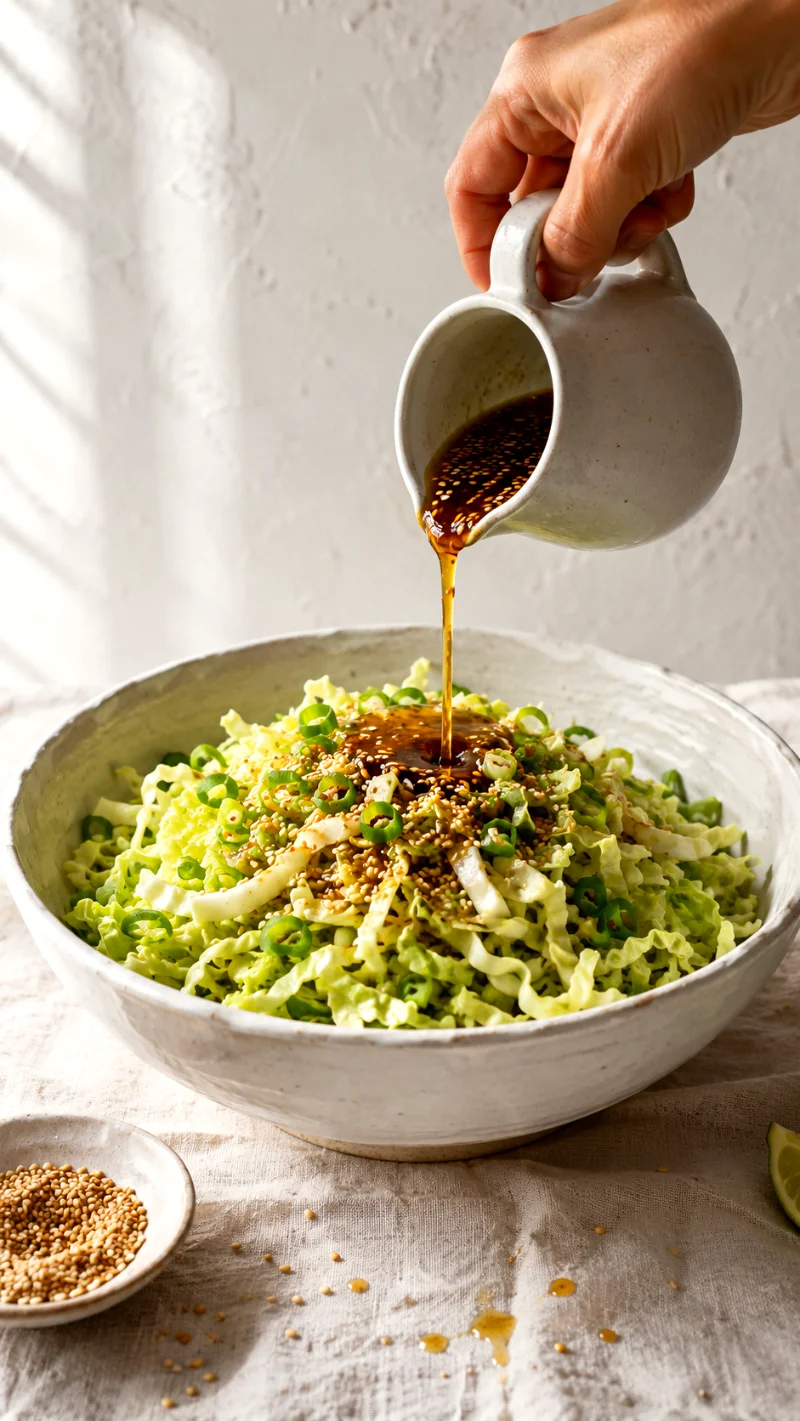 crunchy-asian-cabbage-salad-tossing-dressing