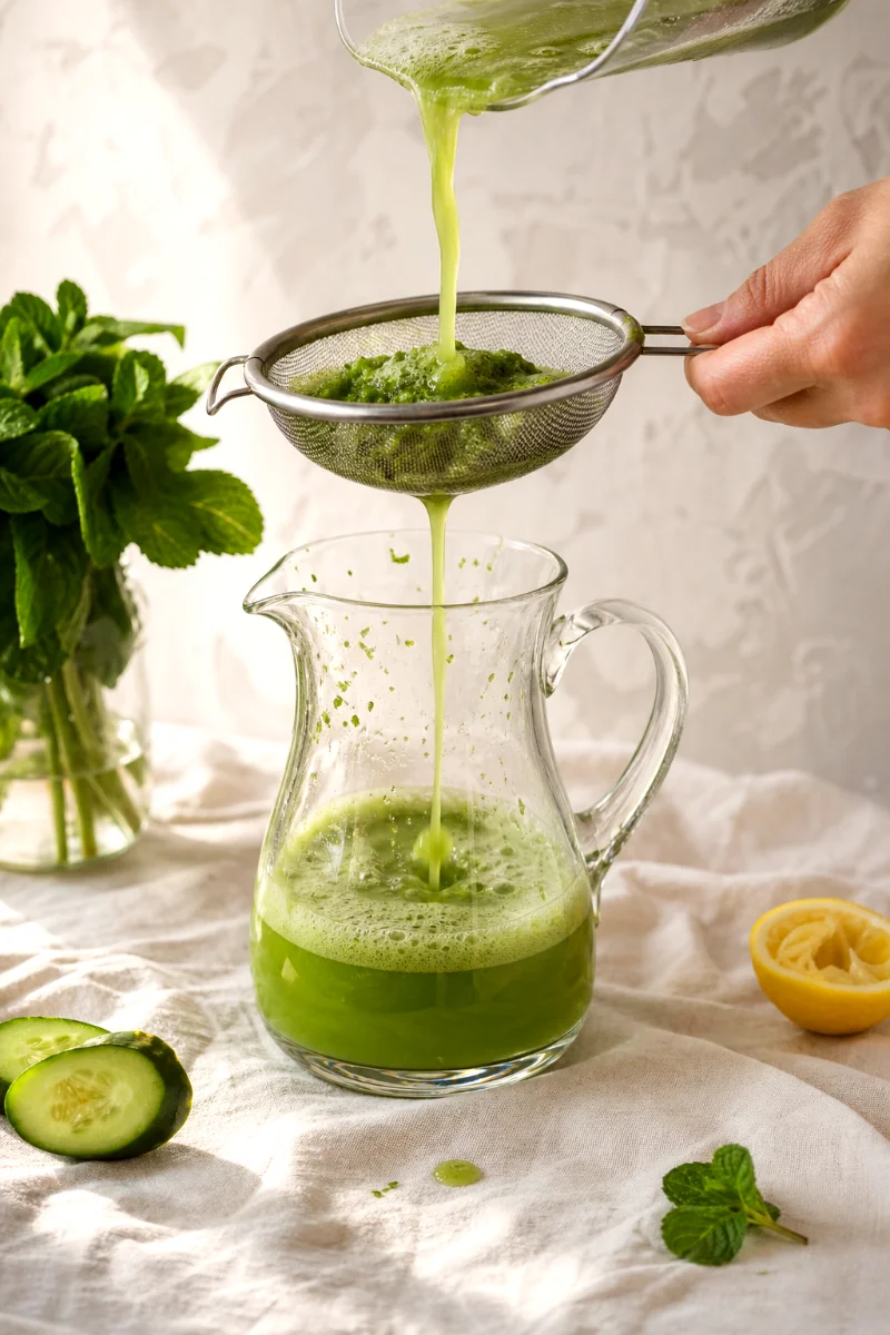 cucumber-mint-lemonade-straining-process