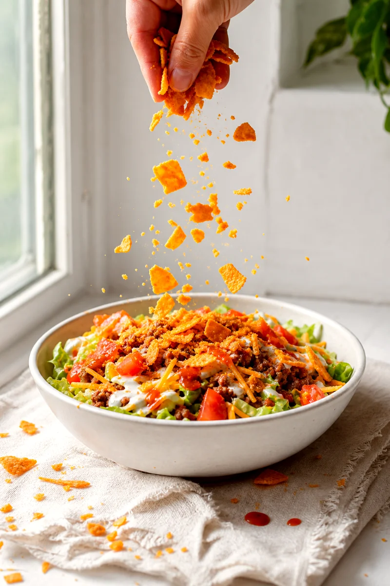 doritos-taco-salad-crushing-chips
