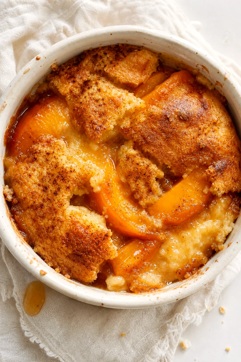 easy-peach-cobbler-close-up-top-down