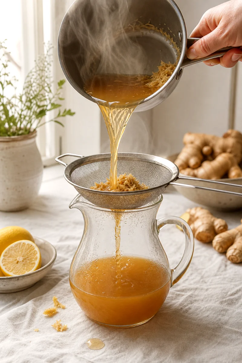 ginger-lemonade-straining-syrup
