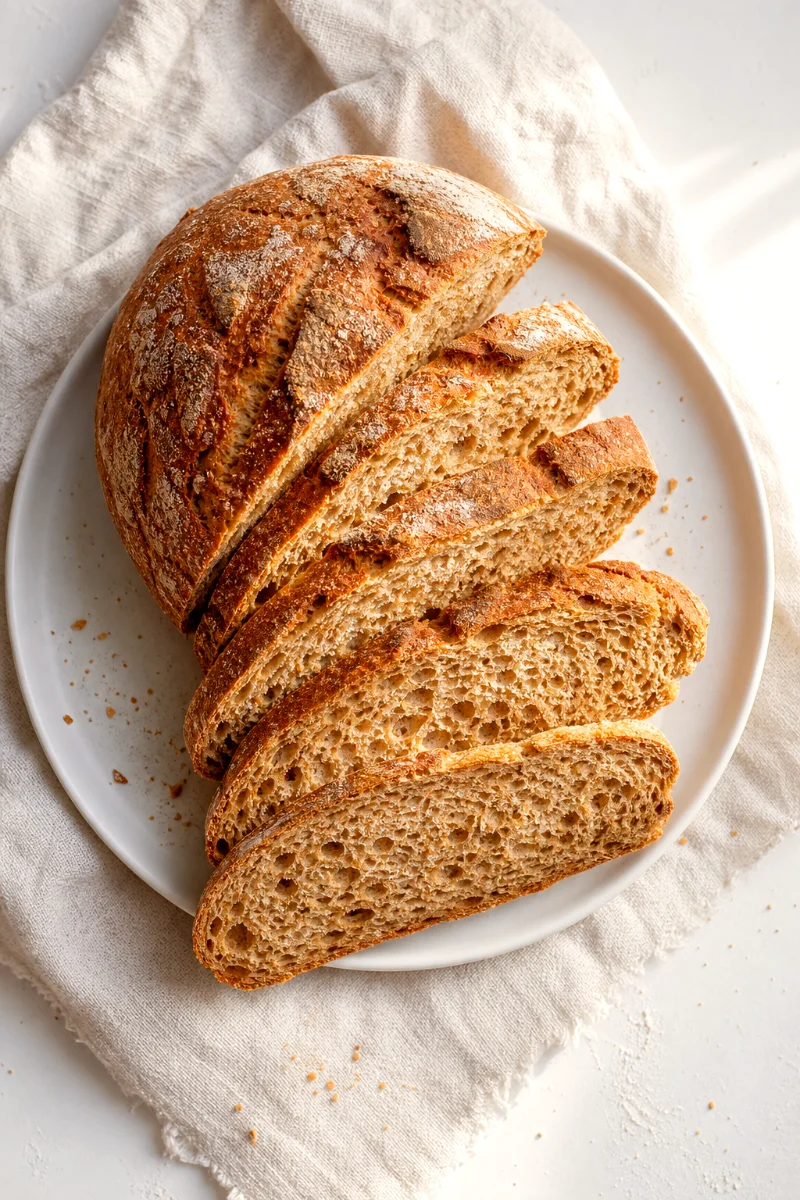 greek-village-bread-sliced-closeup