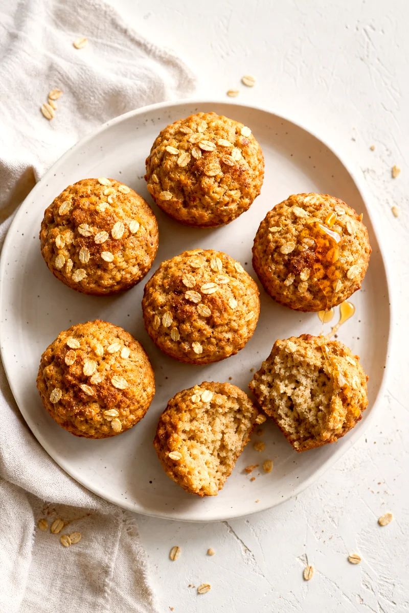 greek-yogurt-oatmeal-muffins-top-down