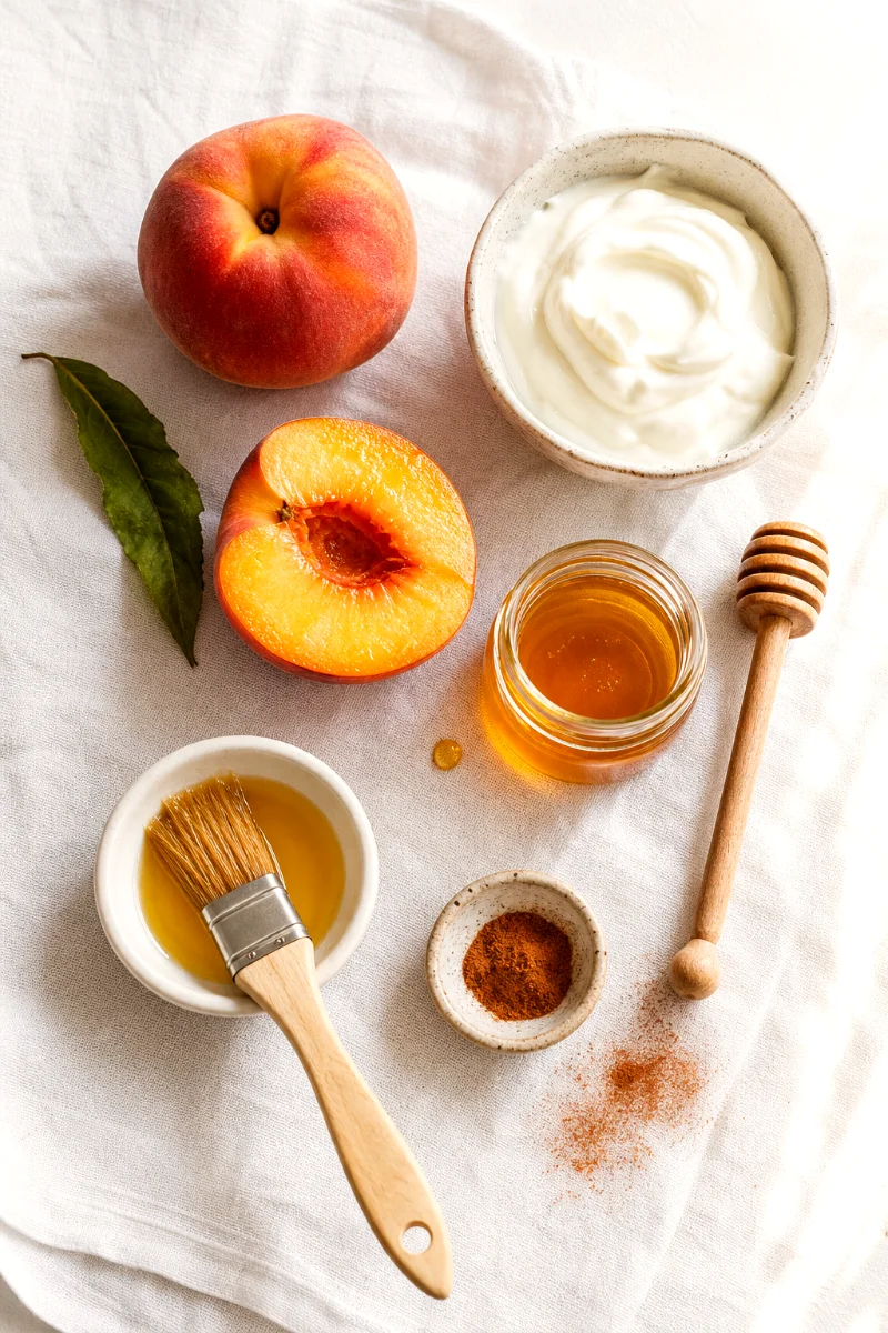 grilled-peaches-honey-greek-yogurt-ingredients