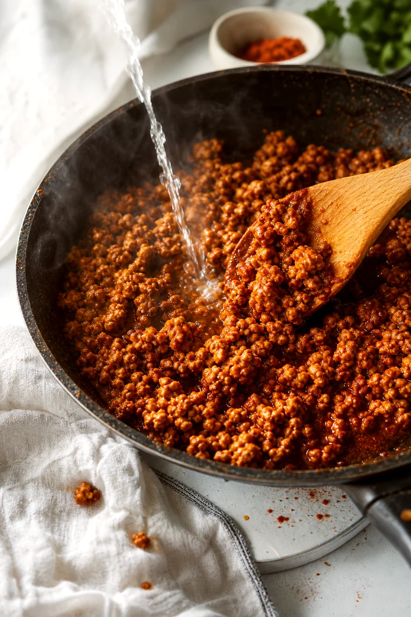 ground-turkey-taco-salad-cooking-process