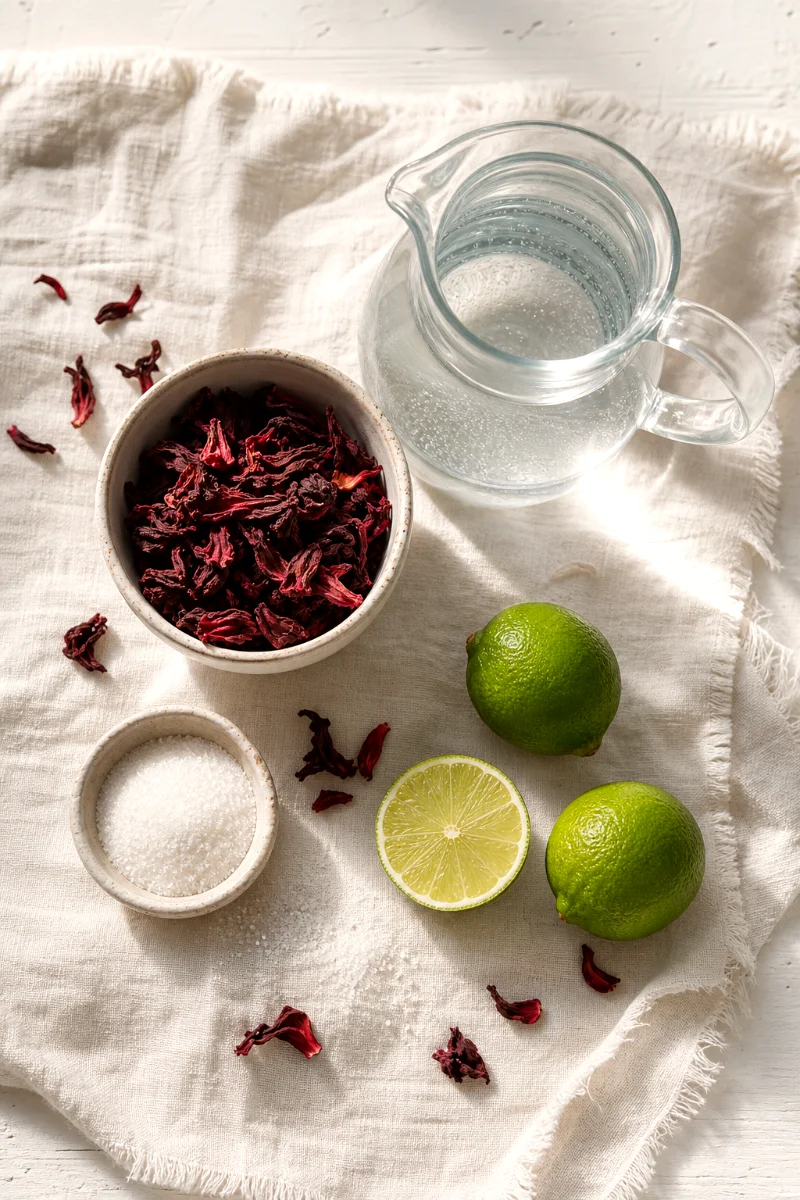 hibiscus-iced-tea-ingredients-flat-lay