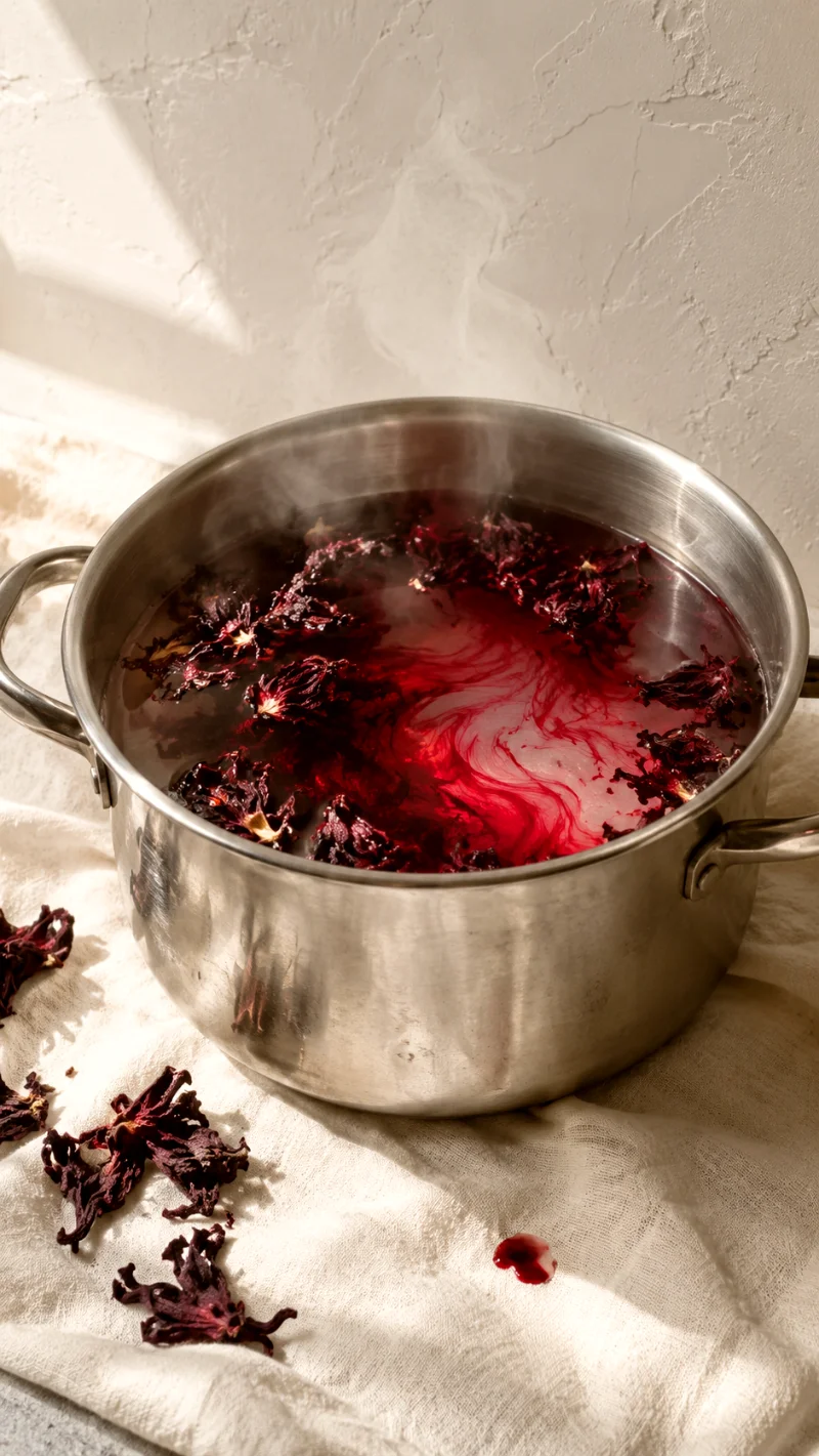 hibiscus-iced-tea-steeping-process