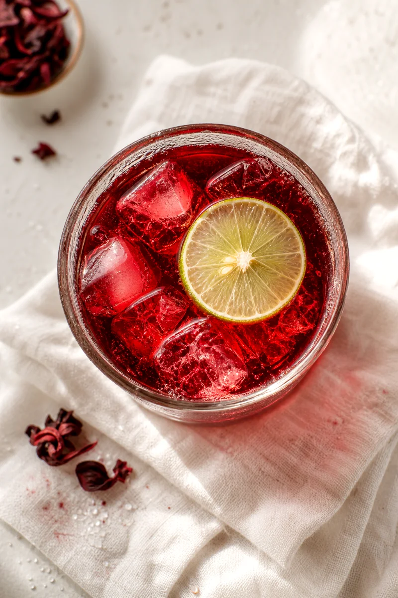 hibiscus-iced-tea-top-down-glass