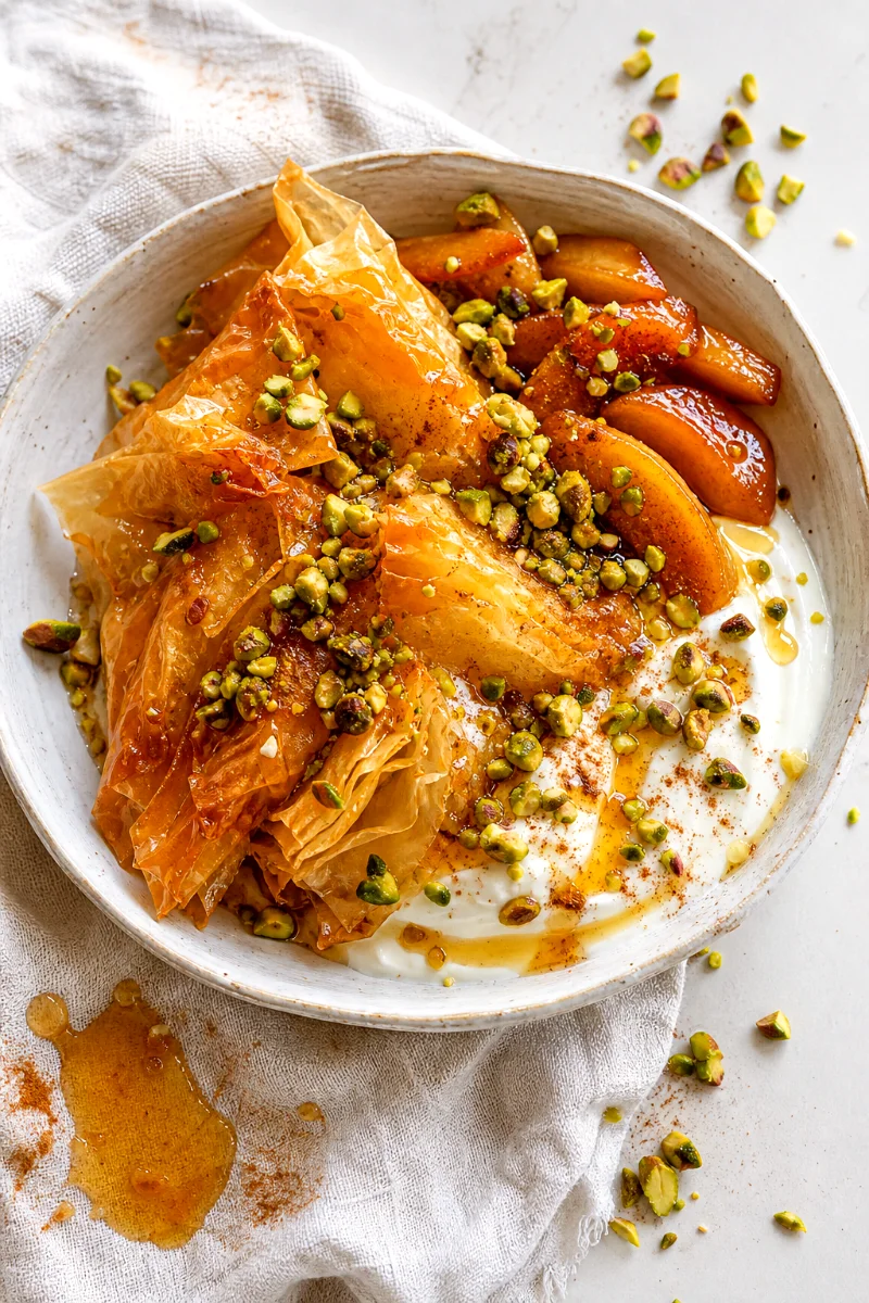 honeyed-phyllo-stacks-close-up-pistachios