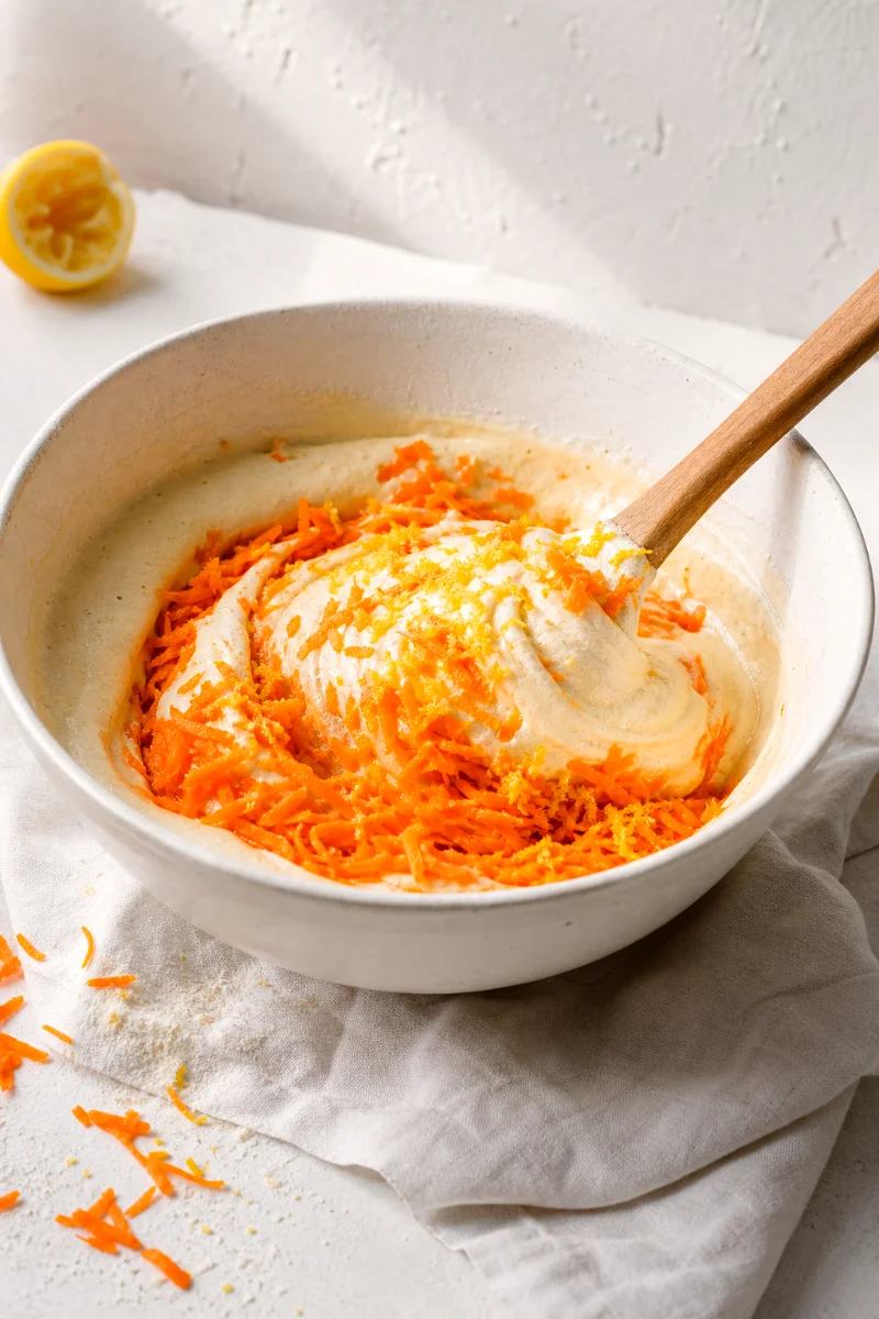italian-carrot-cake-torta-di-carote-folding-batter