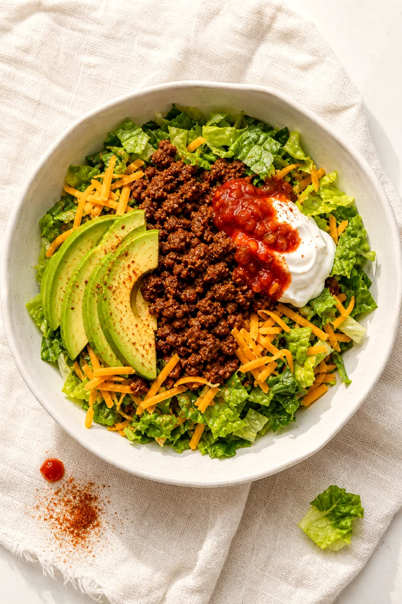 keto-taco-salad-overhead-bowl
