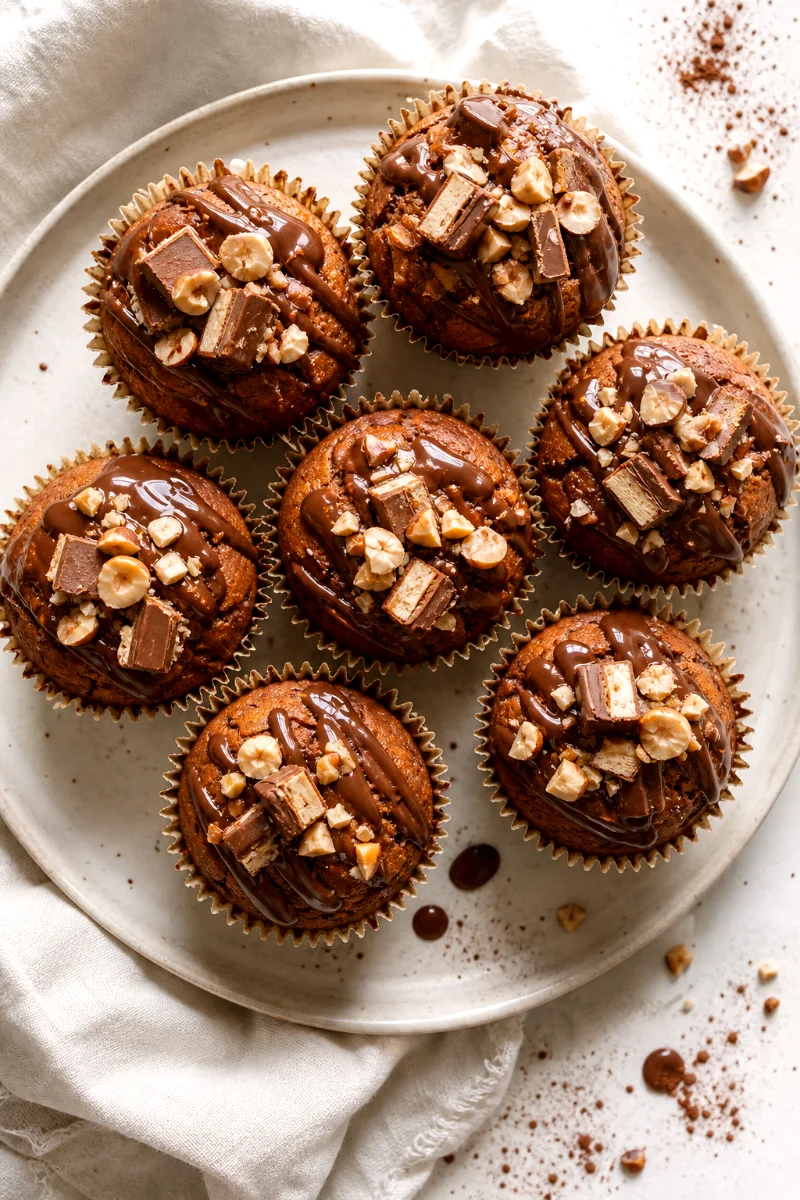 kinder-bueno-muffins-topdown-closeup