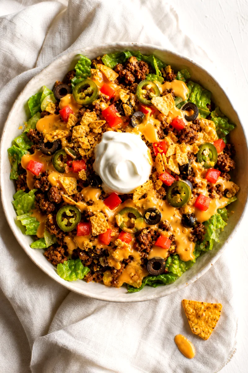 loaded-nacho-taco-salad-food-shot