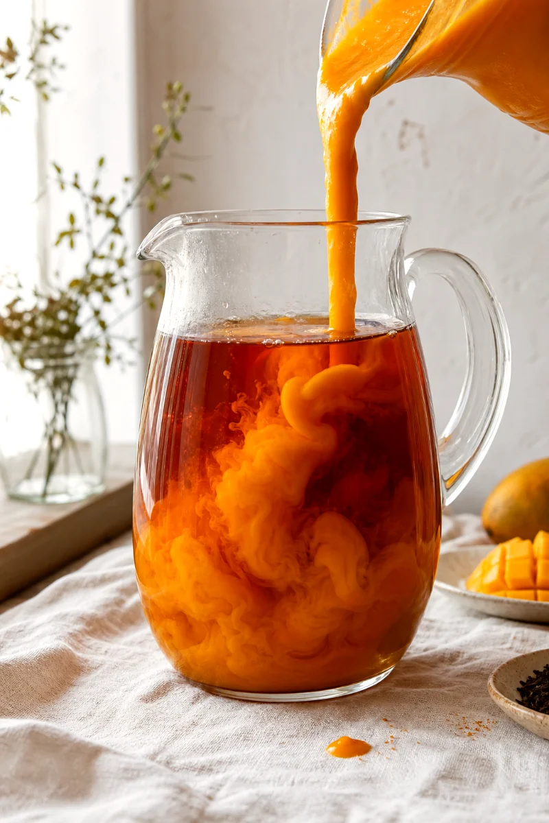 mango-black-iced-tea-pouring-process