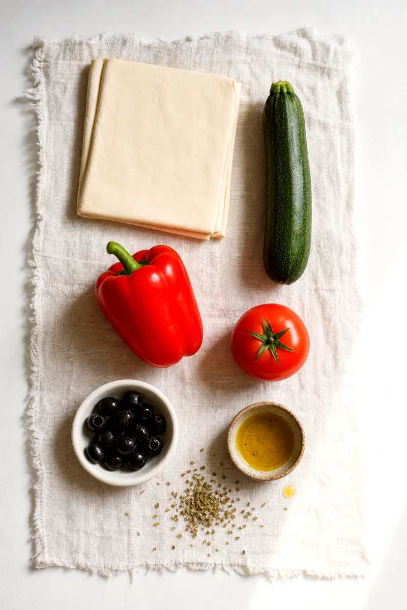 mediterranean-vegetable-olive-tart-ingredients