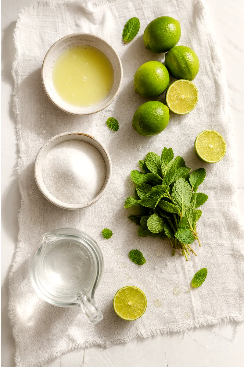 mint-limeade-ingredients-flat-lay