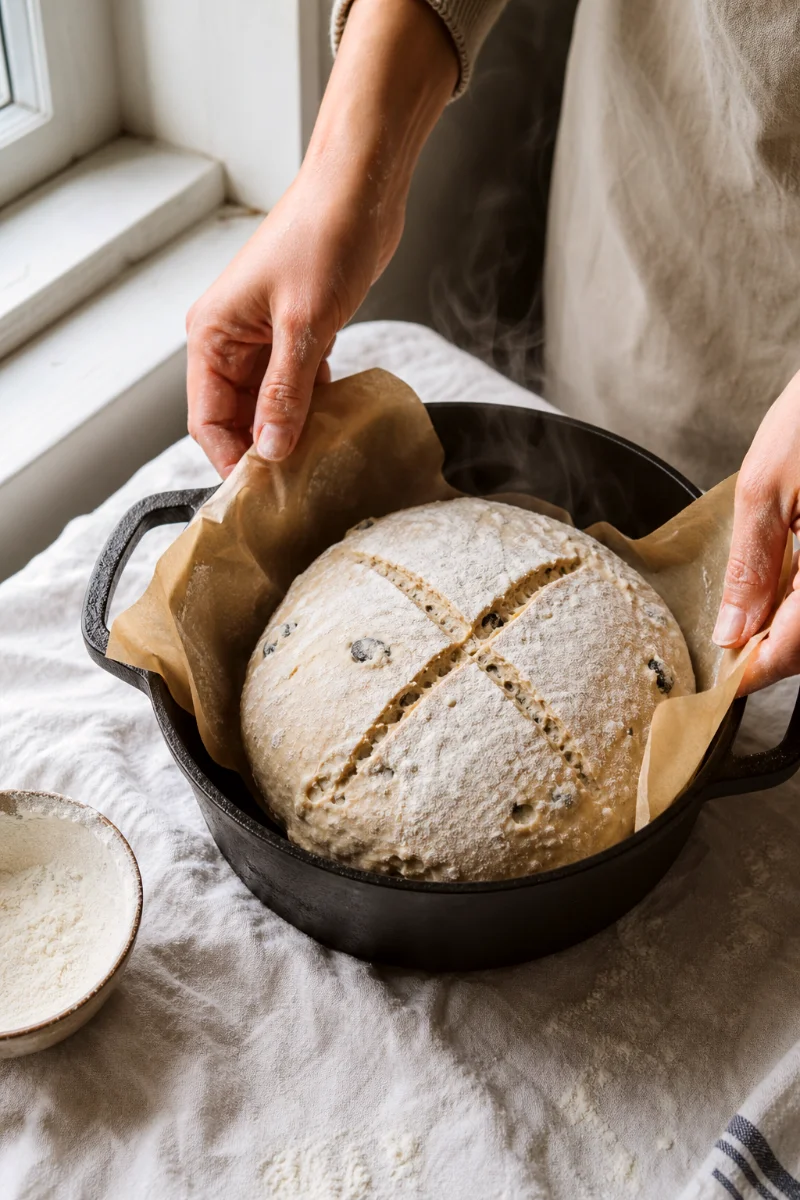 no-knead-olive-bread-dutch-oven